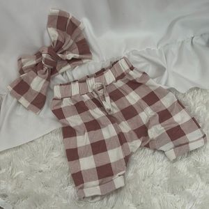 Kate quinn Headband and matching bamboo shorts 0-3